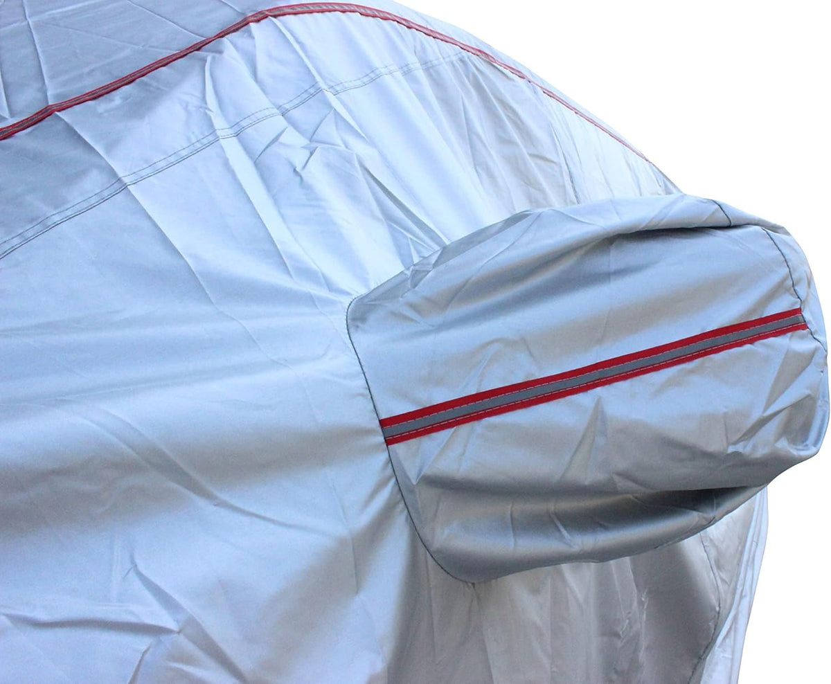 Tecoom Hard Shell Truck Car Cover Waterproof UV-Proof Windproof Zipper Design with Strap Buckle Fit for Ford F150 Ram 1500 Chevy Silverado Toyota Tundra GMC Sierra Full Size Truck Length Up to 233"