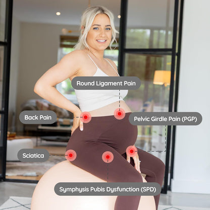 BABYGO® Birthing Ball for Pregnancy & Labor + Our Award Winning Book - Exercise, Birth & Recovery Plan, 5X Stronger Than a Yoga Ball with Eco Friendly Material