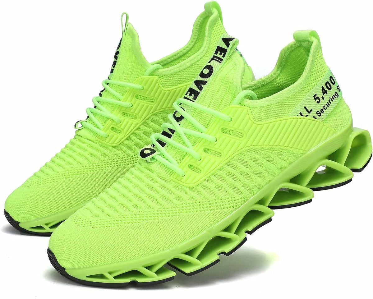 Vooncosir Men's Fashion Sneakers Breathable Mesh Running Shoes Blade Non Slip Soft Sole Casual Athletic Walking Shoes
