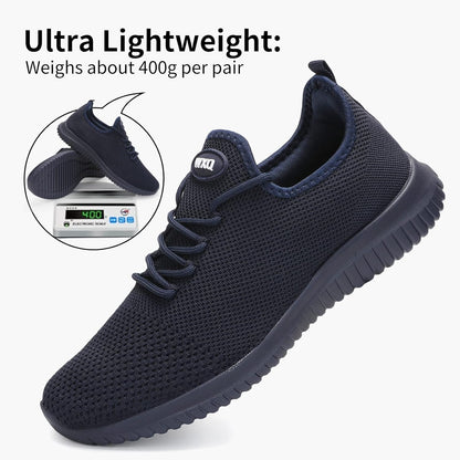 WXQ Men's Running Shoes Comfortable Lightweight Breathable Walking Shoes Mesh Workout Casual Sports Shoes