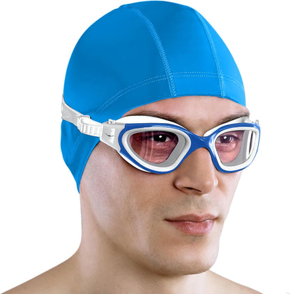 AqtivAqua Swimming Goggles, DX Wide View Swim Goggles for Adult Men Women, Anti Fog No Leaking