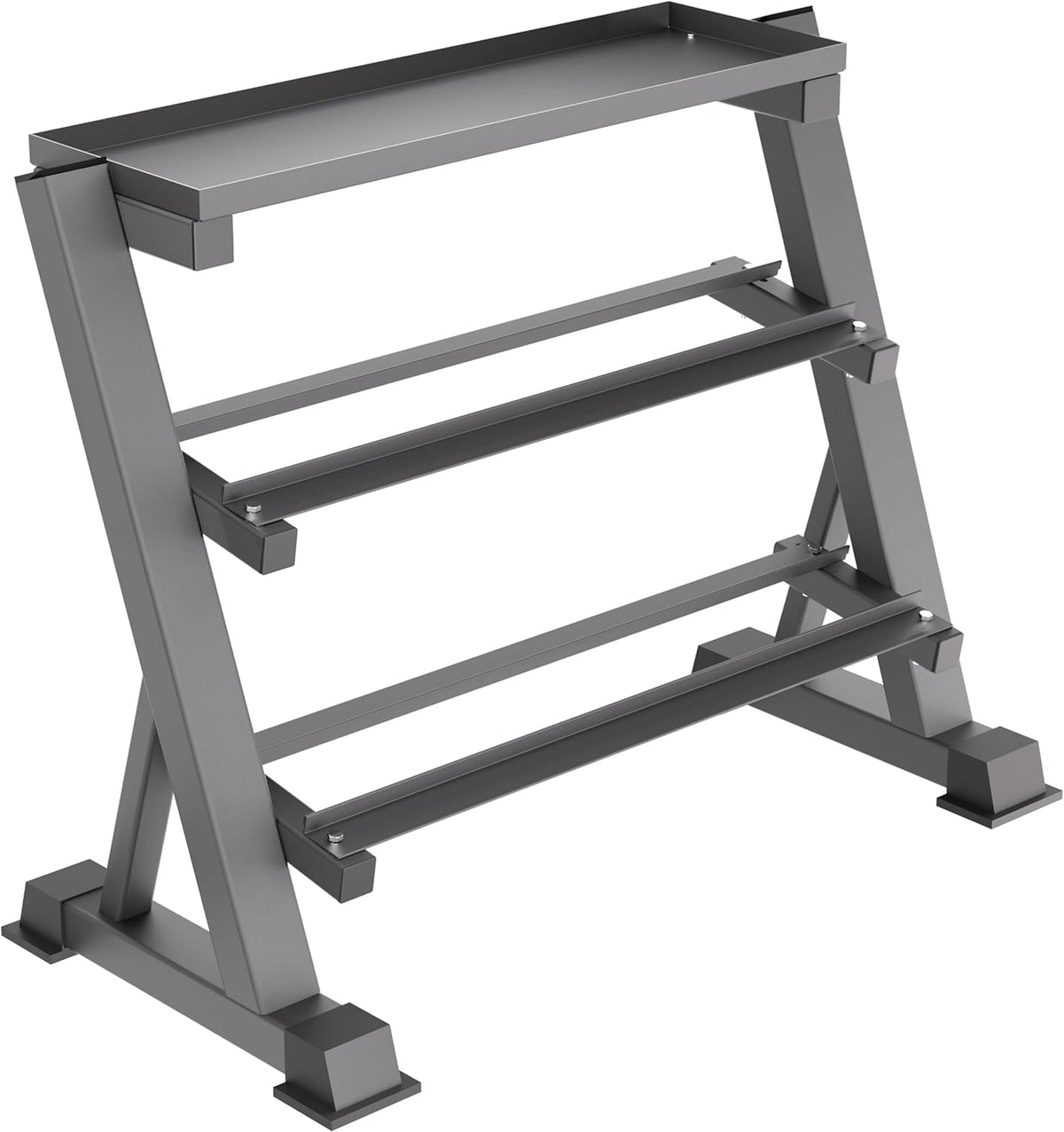 3 Tier Dumbbell Rack, 1200LBS Capacity Weight Rack for Home Gym Dumbbells & Kettlebell, Heavy-Duty Multilevel Free Weight Holder Storage Organizer, Dumbell Rack Stand Only