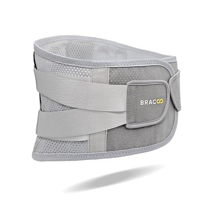 Bracoo Lower Back Brace for Pain Relief, Lumbar Support, Medium(30-37")BP62 | Breathable Lumbar Support Belt with Adjustable Compression Straps for Daily Wear and Back Support,Herniated Disc, Sciatica