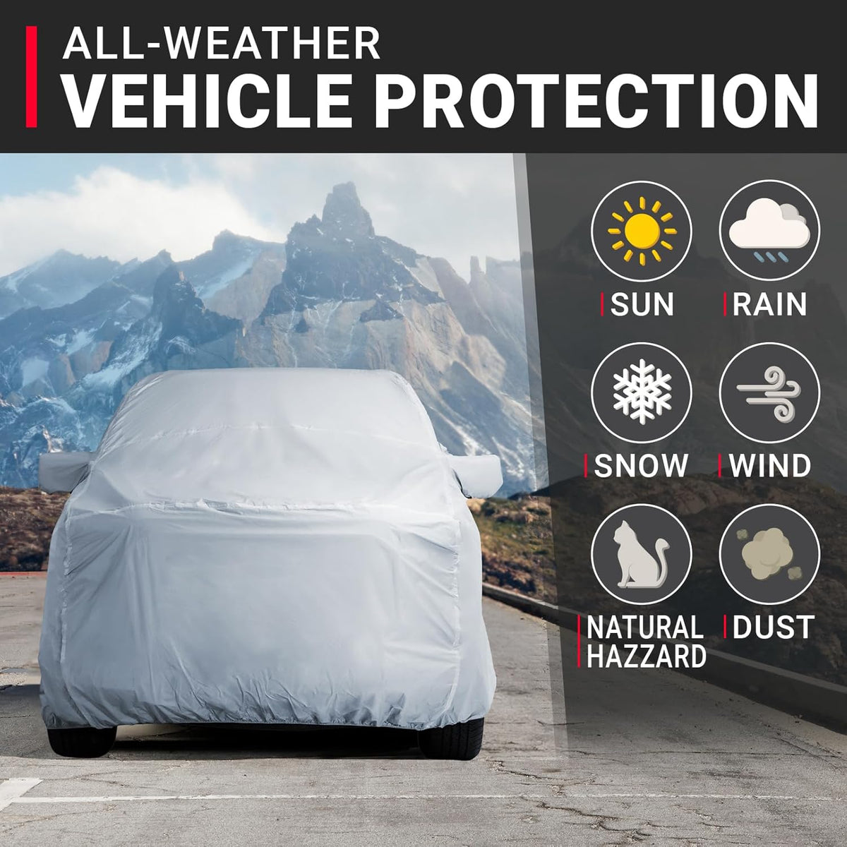iCarCover Fits 2015-2024 Canyon Crew Cab, 5.1 ft Short Bed GMC Truck Cover Automobiles Form-Fit Padded Full Exterior Waterproof Automobiles Protection Covers