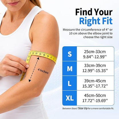 CAMBIVO 2 Pack Tennis Elbow Compression Sleeve, Lightweight Summer Brace | Anti-Slip, Breathable, Quick-Dry Tennis Elbow Brace for Gym, Golf, Basketball, Office and Daily Wear, for Men & Women