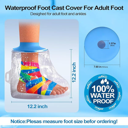 Heel Protector Boot for Pressure Sores with Waterproof Foot Cast Covers for Shower After Surgery. Adjustable Foot Boot for Elderly Bedridden Pressure,Ankle Pillow for Bed, Wheelchairs