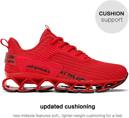 Vooncosir Men's Fashion Sneakers Breathable Mesh Running Shoes Blade Non Slip Soft Sole Casual Athletic Walking Shoes