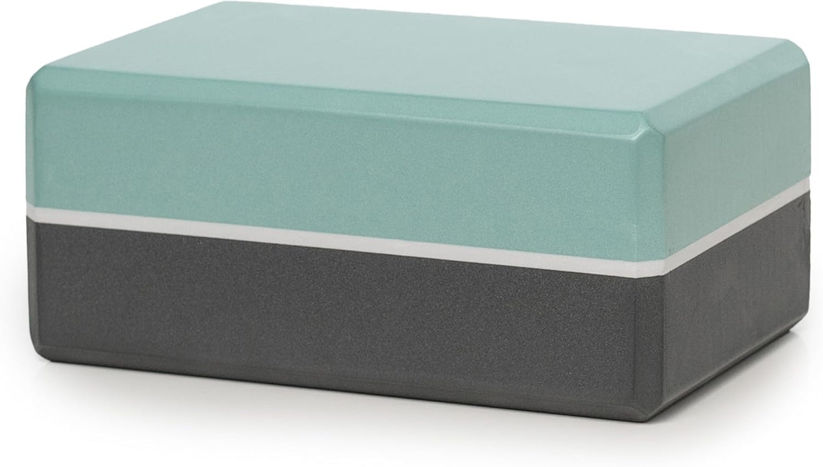 Sunshine Yoga 4" Striped Yoga Block, 6 Pack Bulk EVA Foam Yoga Blocks, Firm and Supportive Yoga Brick, Balance Foam for Stretching, Pilates, and Workout, 4" x 6" x 9"