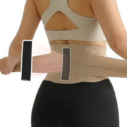 Ultra Thin Back Brace for Back Pain Relief,Skin Color,L(WAIST:31"-36")