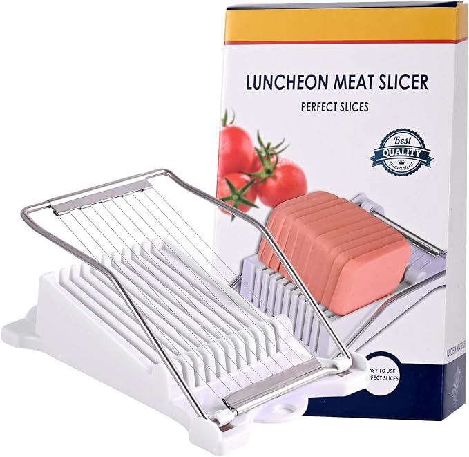 Slicer for Salami Butter Spam and Fruit with 10 Slices Stainless Steel