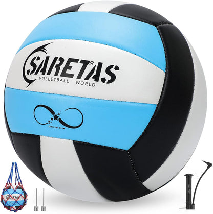 Beach/Water/Sand Volleyballs, Outdoor/Indoor Official Size, Soft Touch Volleyball for Beginners, Cute Volley Ball for Girls/Kids/Youth, Ideal Gifts with Pump for Backyard, Pool, Middle School