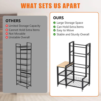 Disc Golf Storage Rack with Wheels – Heavy Duty Metal Disc Golf Rack for Discs, Backpacks & Accessories – Ideal for Garage, Home, or Store Display
