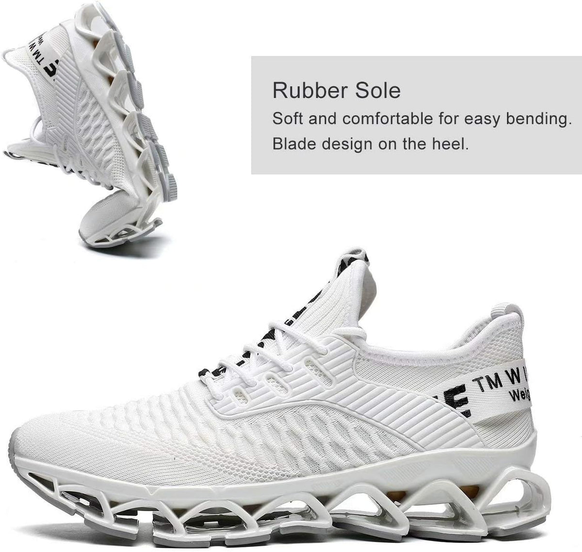 Vooncosir Men's Fashion Sneakers Breathable Mesh Running Shoes Blade Non Slip Soft Sole Casual Athletic Walking Shoes