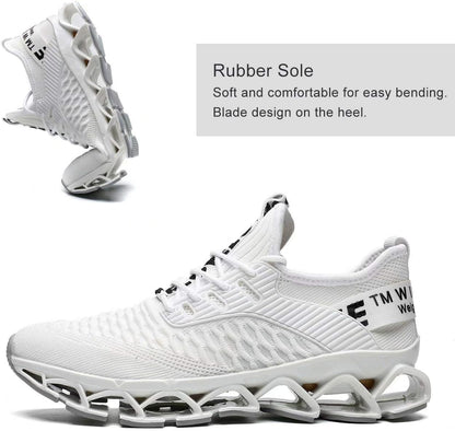 Vooncosir Men's Fashion Sneakers Breathable Mesh Running Shoes Blade Non Slip Soft Sole Casual Athletic Walking Shoes