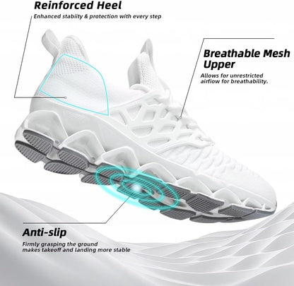 Men's Slip on Walking Running Shoes Blade Tennis Casual Fashion Sneakers Comfort Non Slip Work Sport Athletic Trainer