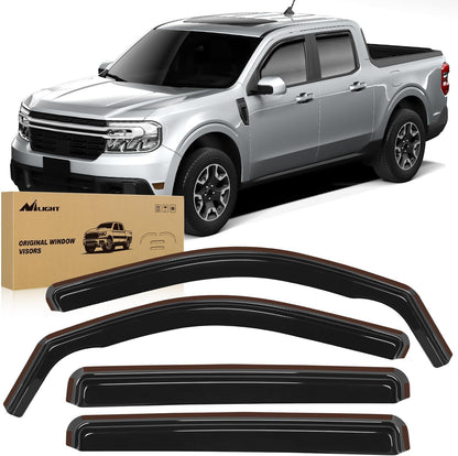 Nilight Window Rain Guards for Ford Maverick 2022 2023 2024 XL XLT Lariat Window Deflectors,Vent Window Visors-4 Pieces