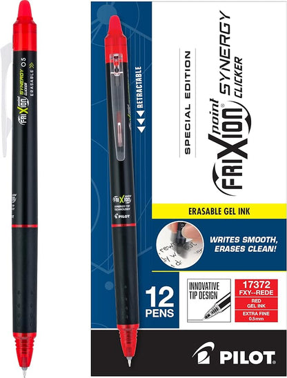 PILOT Pens, Extra Fine Point 0.5 mm, Pack of 12, Red Ink