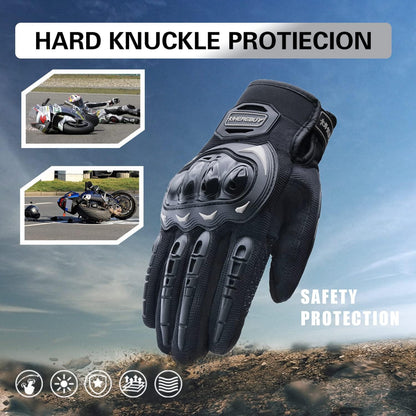 Motorcycle Gloves Touch Screen Full Finger Riding Gloves Knuckle Protection for Men and Women for Dirt Riding, Road Racing, Cycling, Climbing Work Outdoor Sports