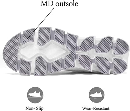 Vooncosir Men's Fashion Sneakers Breathable Mesh Running Shoes Blade Non Slip Soft Sole Casual Athletic Walking Shoes