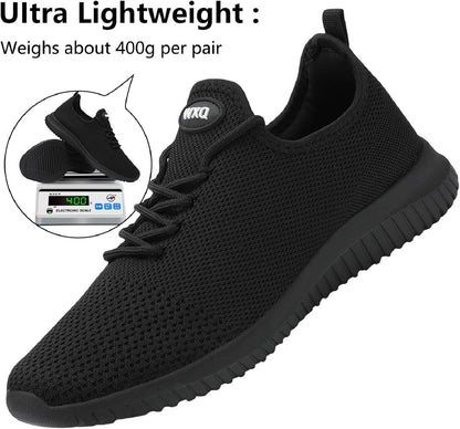 WXQ Men's Running Shoes Comfortable Lightweight Breathable Walking Shoes Mesh Workout Casual Sports Shoes