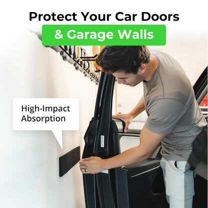 XCEL Foam Rubber Protector Panels – 4 Pack of Versatile Marine Foam Pads – Ideal for Wall Protection, Garage Parking Aids, Car Door & Bumper Padding, Anti Vibration, Insulation DIY Projects - Black