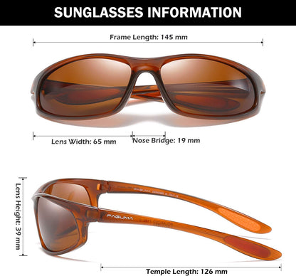 FAGUMA Polarized Sports Sunglasses For Men Cycling Driving Fishing UV400 Protection