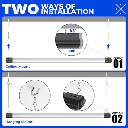 Barrina BS84 LED Shop Lights for Workshop 4FT, 84W, 10000LM, 6500K Linkable Light Fixture for Garage, Basement, Hanging or Flush Mount, ETL, 4 Packs