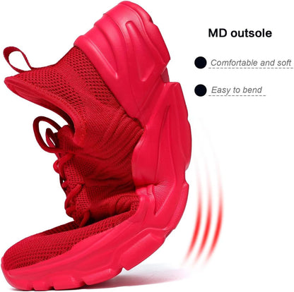 Mens Slip On Running Shoes Athletic Walking Trainers Lightweight Breathable Mesh Tennis Sneakers
