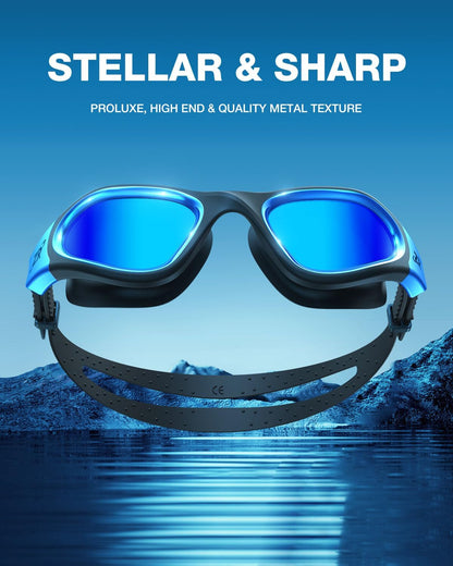 ZIONOR Swim Goggles, G1 MAX Polarized Anti-Fog Swimming Goggles for Men Women