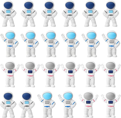 Resurhang 24 Pcs Space Themed Erasers Astronaut Figurines Eraser