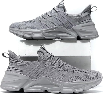 Mens Slip On Running Shoes Athletic Walking Trainers Lightweight Breathable Mesh Tennis Sneakers