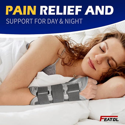 FEATOL Wrist Brace Splint Carpal Tunnel for Women Men, Night Wrist Sleep Support Brace, Right Hand, Large/X-Large, Pain Relief for Sprain, Arthritis, Tendonitis