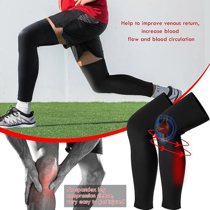 Tatuo Leg Sleeves Compression Long Knee Sleeve UV Protect for Men Women Sport Basketball Football