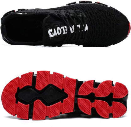 Vooncosir Men's Fashion Sneakers Breathable Mesh Running Shoes Blade Non Slip Soft Sole Casual Athletic Walking Shoes
