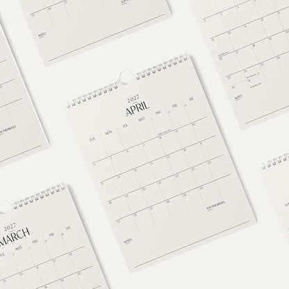 Karto Wall Calendar 2026-2027 8.5x11 in - Beige 2.0