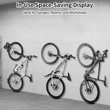 Road Bike Handlebar Wall Mount, Space-Saving & Easy Installation, Sturdy Garage Bike Storage Holds Up to 66lbs