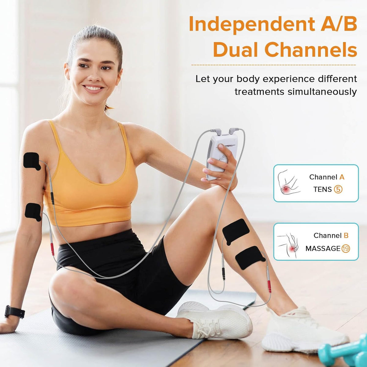 TENS Unit & EMS Pelvic Floor Muscle Exercise,36 Modes Rechargeable Dual Channel EMS Massager Machine with Pelvic Floor Muscle Electrode Probe and Travel Case