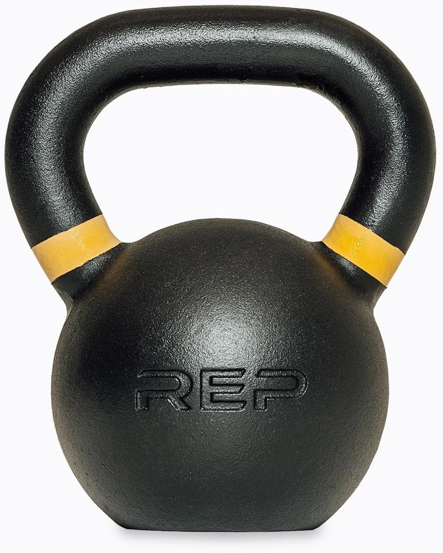REP Fitness Single Kettlebells 5lb to 50lb Range, Cast Iron, Strength Training, Adjustable Weight, Power Workout Equipment, Home Gym, Free Weights, Dumbbell Alternative, Exercise, Men, Women