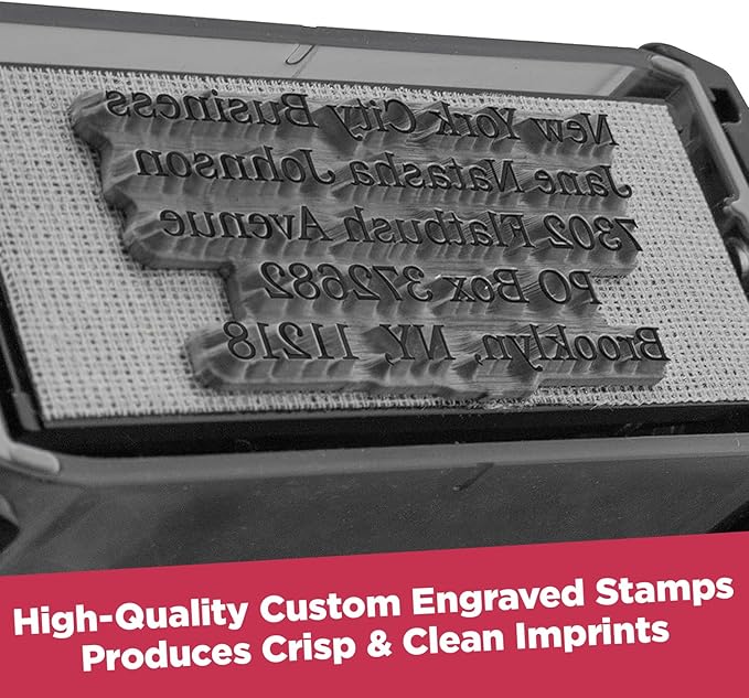 Trodat 4912 Signature Stamp - Custom Text Stamp - Choose from Many Fonts & 15 Ink Colors!