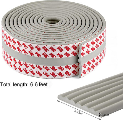 Baby Proofing Edge Protector 6.6 feet with 3M Strong Adhesive Pre-Taped, Baby Proof Padding Extra Wide Edge Safety Guards for Sharp Edges, Table, Desk- Grey