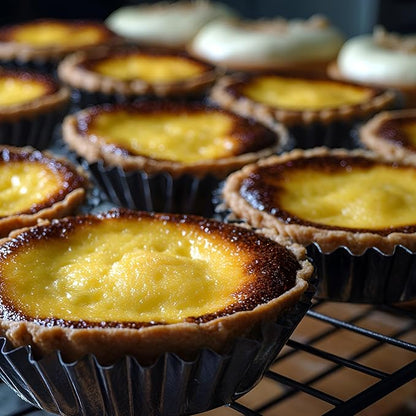35Pcs Mini Tart Pans Egg Tart Mold, 2.75" Aluminium Mini Pie Tins Reusable Tart Pans for Baking