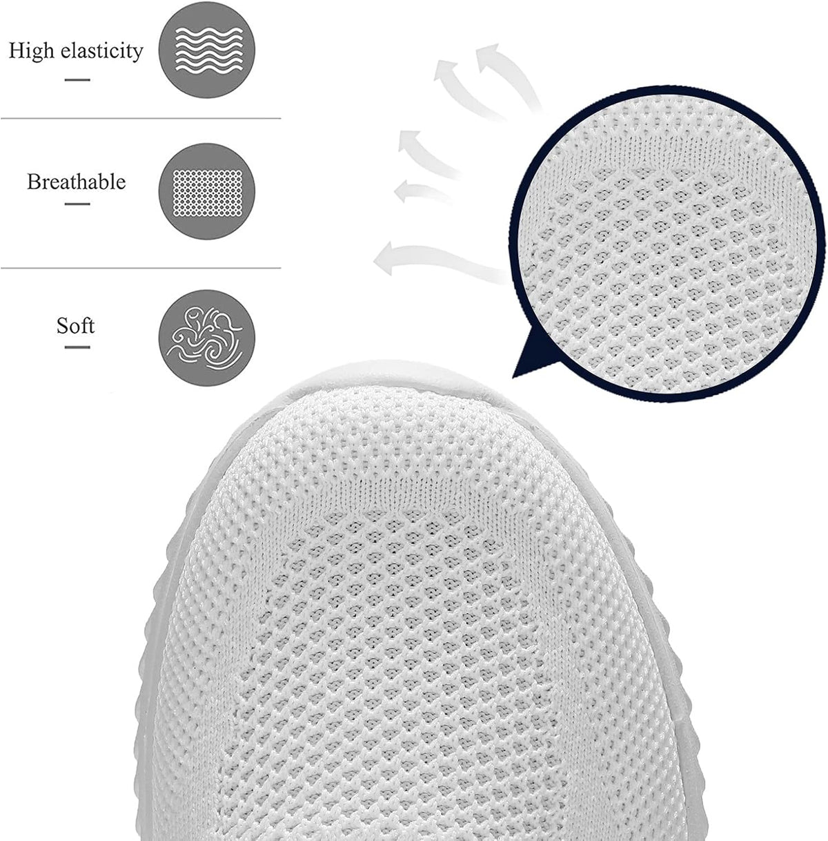 Mens Slip On Running Shoes Athletic Walking Trainers Lightweight Breathable Mesh Tennis Sneakers
