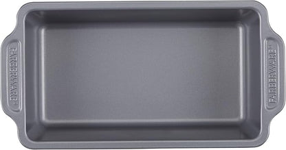 Farberware Nonstick Bakeware Set Includes Cookie Sheets/Baking Cake Muffin and Bread Pan, 8 Piece, Gray