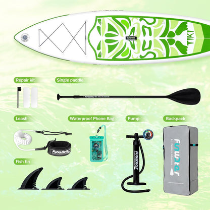 FunWater Inflatable Ultra-Light Stand Up Paddle Board for All Skill Levels with Premium SUP Paddleboard Accessories,Non-Slip Comfort Deck for Youth & Adults