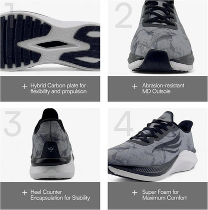 Swift Running Celer Men's Lightweight Running Shoes Comfortable Sneakers for Walking, Daily Runs, and All-Day Wear