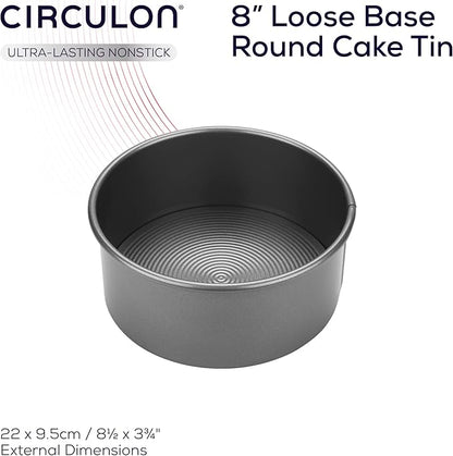 Circulon Loose Base Round Cake Tin, 22 x 22 x 9.5 cm
