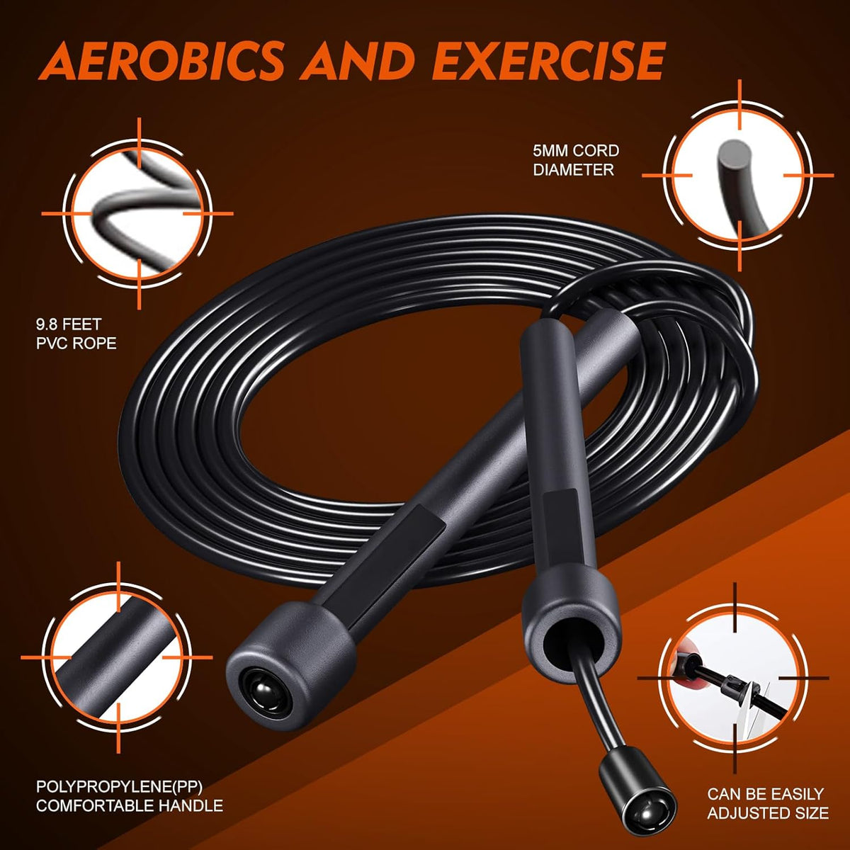 14 Pack Adjustable PVC Jump Rope for Cardio Fitness - Versatile Jump Rope for Women Men Kids Christmas Gift -Tangle-Free for Keeping Fit, Training, Workout