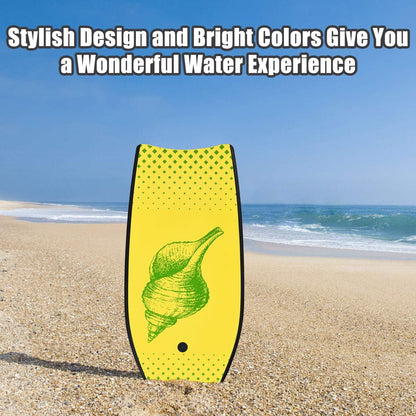 Goplus 41''/37''/33'' Lightweight Body Board for Beach, Surf Board with EPS Core, XPE Deck, HDPE Slick Bottom, Wrist Leash, Bodyboard for Kids Adults Surfing