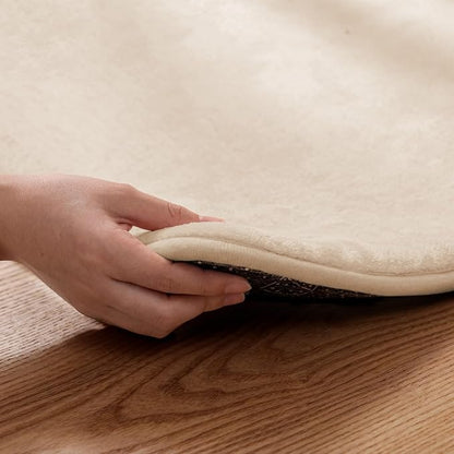 1.3" Thick Baby Floor Play Mat 59x79, Basic Padded Foam Mat for Tummy Time Crawling, Non Slip Cushioned for Babies Toddlers Infants Kids (Beige)
