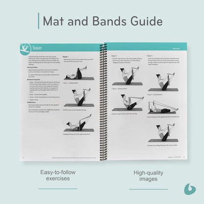 Balanced Body Mat and Bands Guide, Pilates Mat and Bands Guide for Workout Equipment, for Home Gym or Studio Use